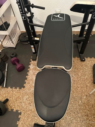 Banco musculación completo + Kit de pesas