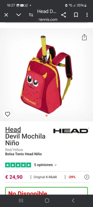 Pala Padel Head Niño + Mochila Head Monster