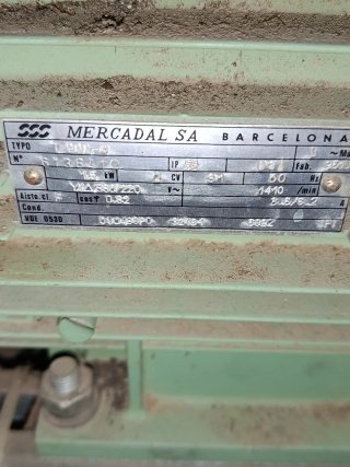 Turbina extracción aire con motor de correa 380V