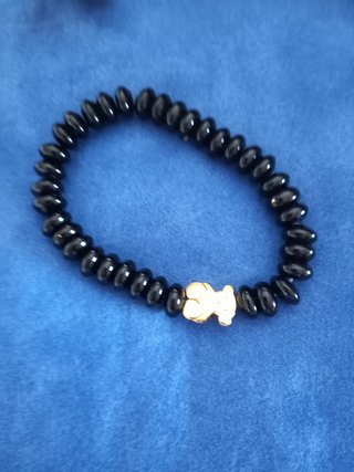 Pulsera Tous Oso Onix Oro