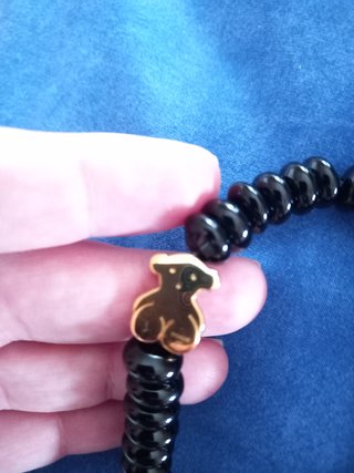 Pulsera Tous Oso Onix Oro