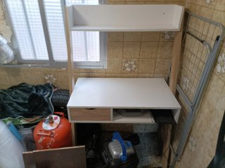 Estantería Escalera Blanca y Madera