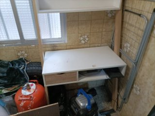 Estantería Escalera Blanca y Madera