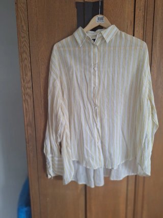 Camisa Zara Rayas Blancas y Amarillas