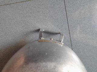Perol antiguo de aluminio
