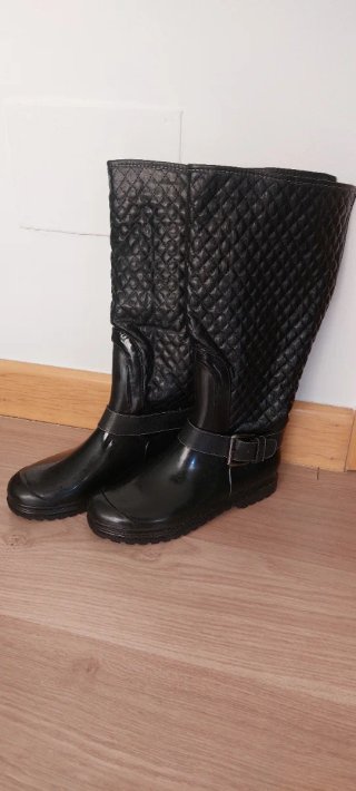 Botas de agua mujer negras