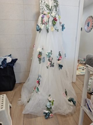Vestido Novia Flores Talla 38-40