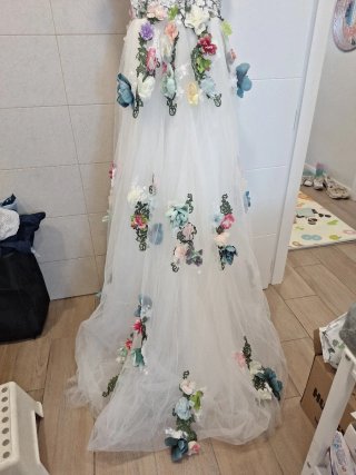 Vestido Novia Flores Talla 38-40
