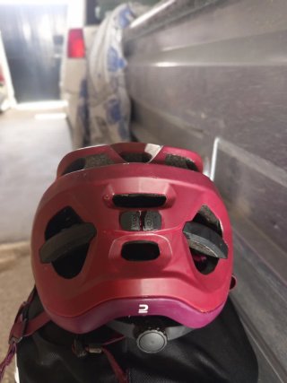 Casco Bici Enduro Rojo/Morado