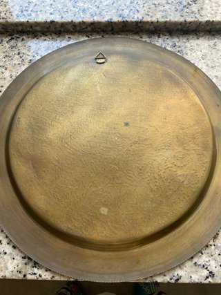 Bandeja Vintage Latón Grabado
