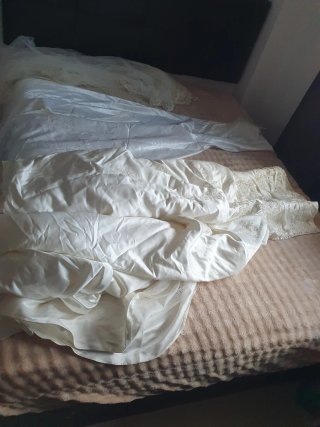 Vestido de Novia Blanco Bordado Pedrería