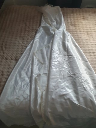 Vestido de Novia Blanco Bordado Pedrería