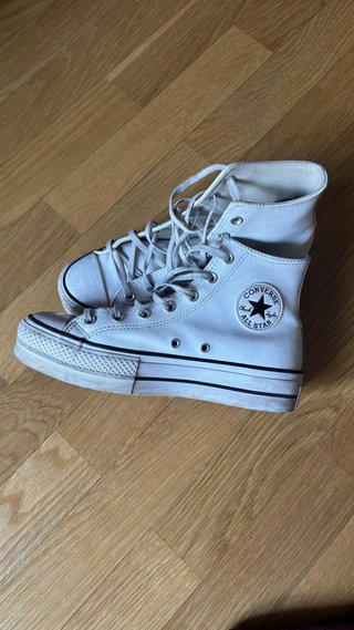 Converse Plataforma piel Blancas Talla 39