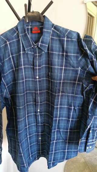 Camicia uomo Kappa blu a quadri taglia XXL