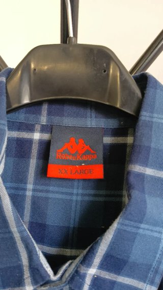 Camicia uomo Kappa blu a quadri taglia XXL