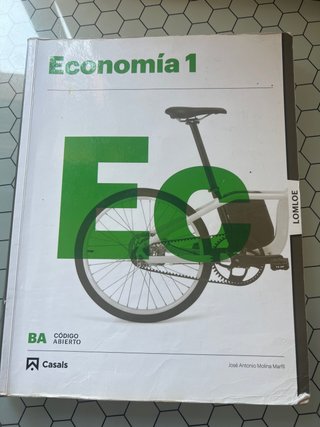 Libro Economía primero Bachillerato LOMLOE Casals
