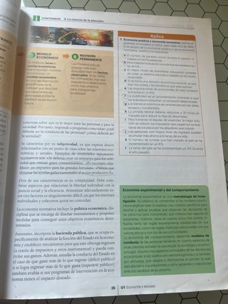 Libro Economía primero Bachillerato LOMLOE Casals