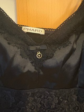 Blusa tirantes encaje mujer negro