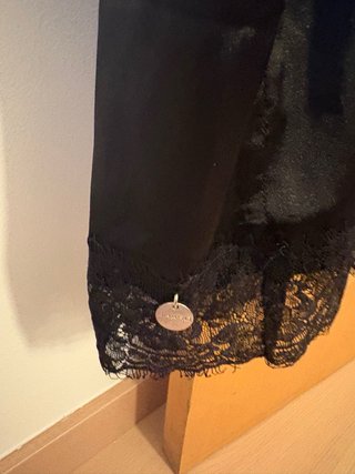 Blusa tirantes encaje mujer negro