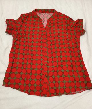 Camisa mujer lunares rojos talla 44
