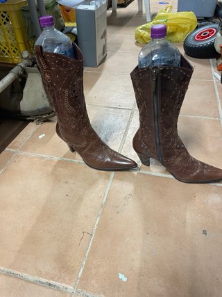 Botas de cuero marrón talla 39