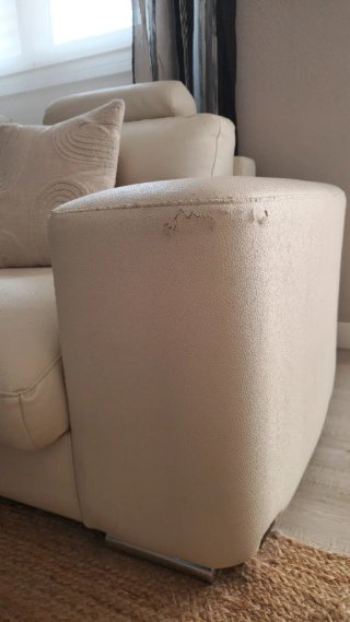 Sofá Divatto Rinconera Piel Blanca 300x270