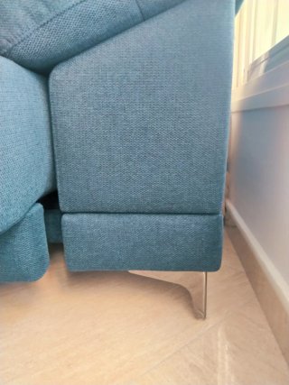 Sofá de diseño azul tela