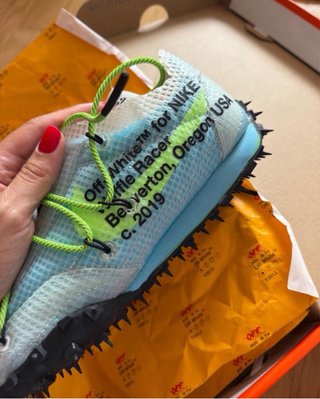 Nike Waffle Racer Off-White Azul/Blanco