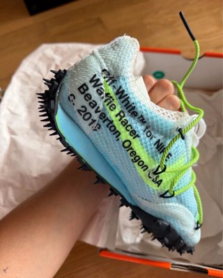 Nike Waffle Racer Off-White Azul/Blanco