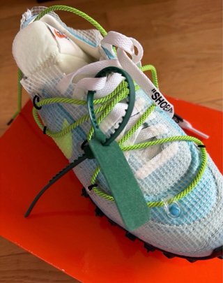 Nike Waffle Racer Off-White Azul/Blanco