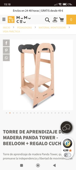 Torre de aprendizaje evolutiva madera Panda Tower