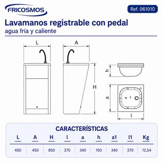 LAVAMANOS ELECTRONICO AGUA FRIA Y CALIENTE