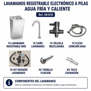 LAVAMANOS ELECTRONICO AGUA FRIA Y CALIENTE