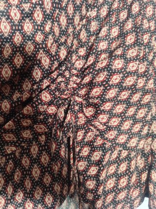 Falda estampada con cordón marca Ese o Ese