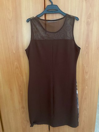 Vestido Desigual Verano Marrón Multicolor