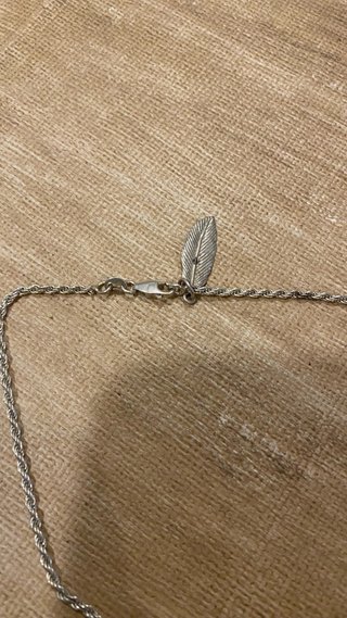 Collar Cadena Cordón Piedra Mineral Azul Plata
