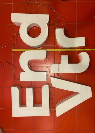 Lettere LED acrilico inscatolate singole o blocco