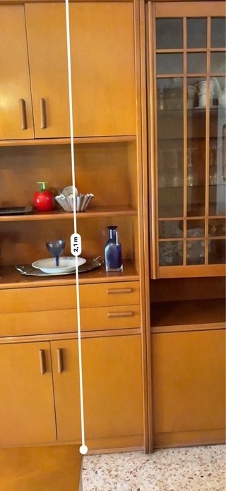 Mueble comedor madera y cristal