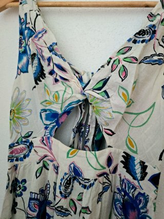 Vestido Zara Largo Estampado Talla S