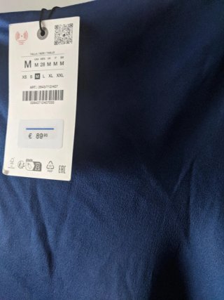 Vestido Zara Asimétrico Talla M Azul