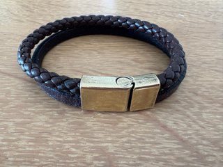 Pulsera de cuero trenzado para hombre