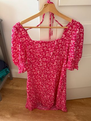 Vestido rosa floral