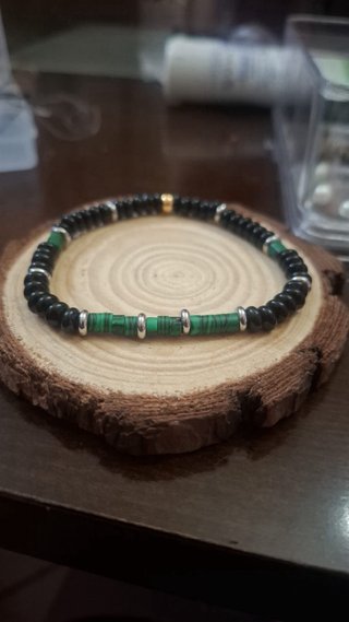 Pulseras caballero piedra natural y plata