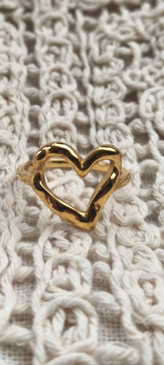 Anillo Corazón Dorado