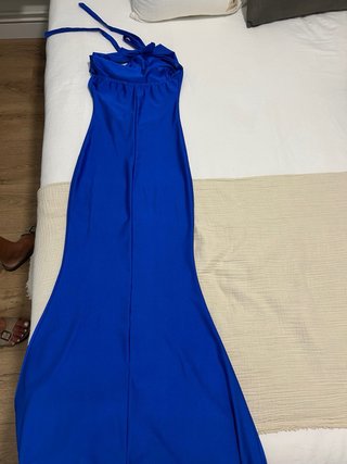 Vestido largo azul eléctrico -sorellas the brand