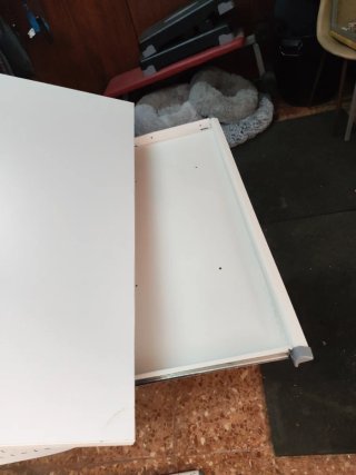 Escritorio metal blanco tablero inclinable