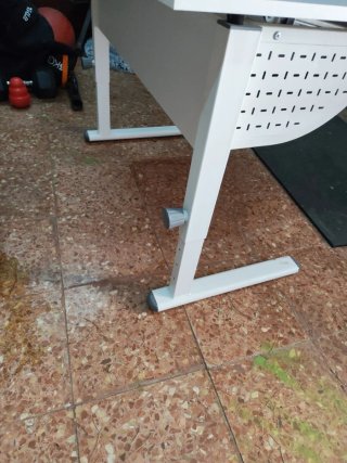 Escritorio metal blanco tablero inclinable