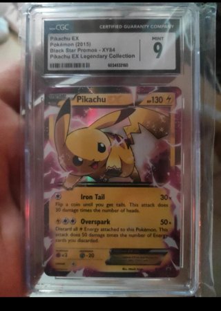 Carta Pokémon Pikachu EX XY84 CGC 9 MINT