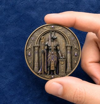 Moneda Antiguo Egipto  Anubis