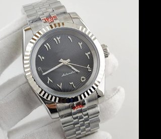 Reloj Mod Arabic Dial Gris Automático • NUEVO
